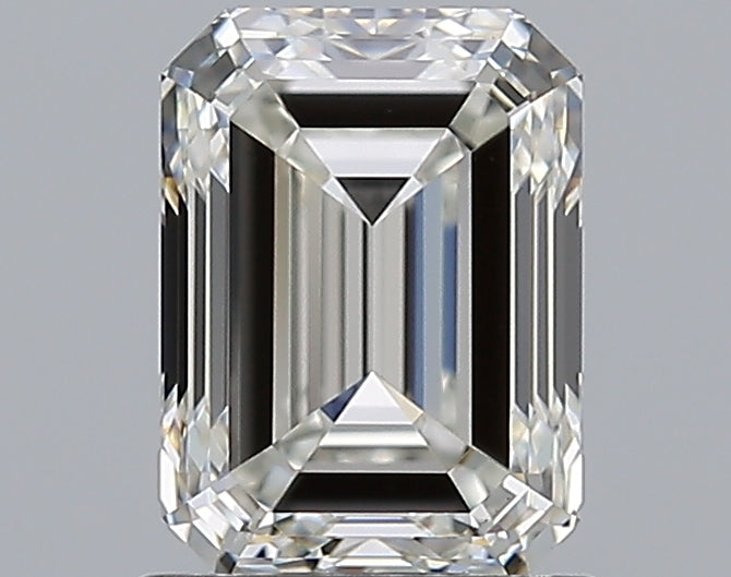 1.4 Carat Emerald Natural Diamond with  Cut Diamond in 14KT  view 1
