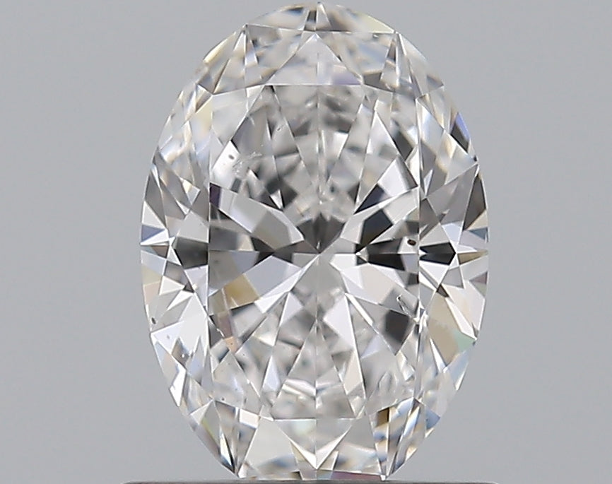 0.8 Carat Oval Natural Diamond with  Cut Diamond in 14KT  view 1
