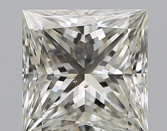 0.51 Carat Princess Natural Diamond with  Cut Diamond in 14KT  view 1
