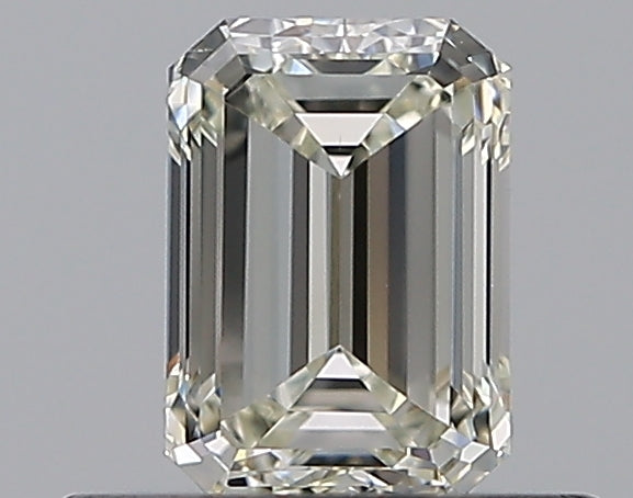 0.51 Carat Emerald Natural Diamond with  Cut Diamond in 14KT  view 1
