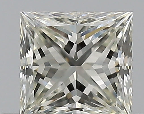 0.35 Carat Princess Natural Diamond with  Cut Diamond in 14KT  view 1
