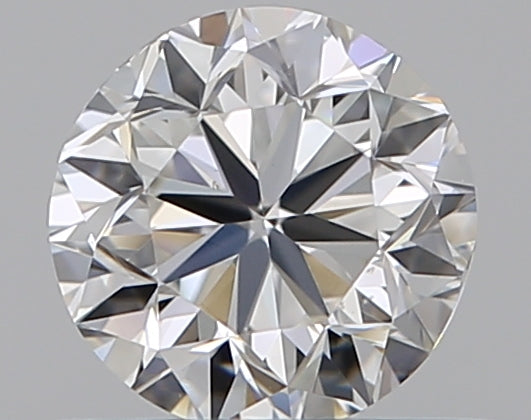 0.46 Carat Round Natural Diamond with  Cut Diamond in 14KT  view 1
