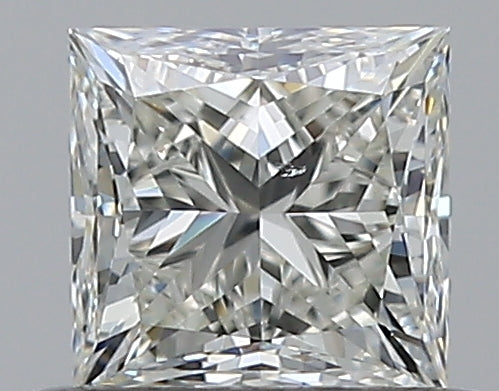 0.5 Carat Princess Natural Diamond with  Cut Diamond in 14KT  view 1
