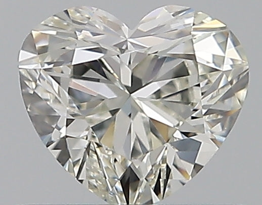 0.41 Carat Heart Natural Diamond with  Cut Diamond in 14KT  view 1
