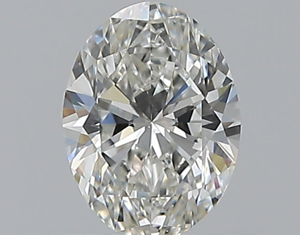 0.4 Carat Oval Natural Diamond with  Cut Diamond in 14KT  view 1
