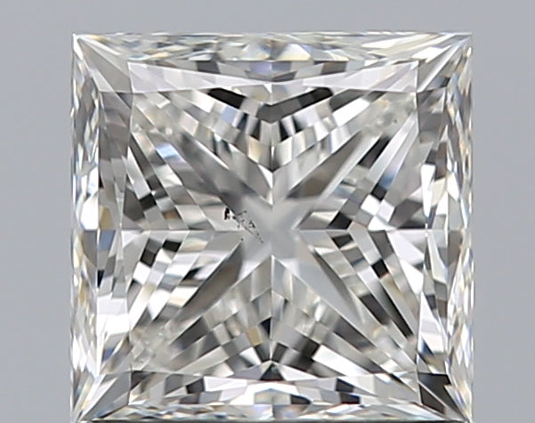 1.01 Carat Princess Natural Diamond with  Cut Diamond in 14KT  view 1
