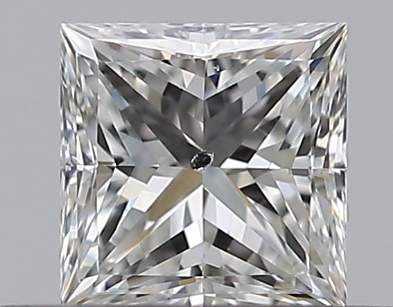 0.4 Carat Princess Natural Diamond with  Cut Diamond in 14KT  view 1

