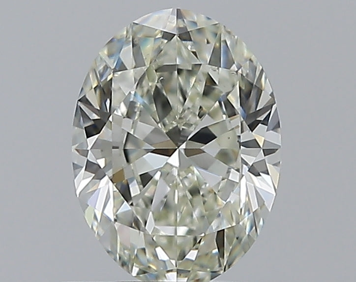 0.75 Carat Oval Natural Diamond with  Cut Diamond in 14KT  view 1
