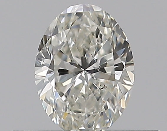 0.3 Carat Oval Natural Diamond with  Cut Diamond in 14KT  view 1
