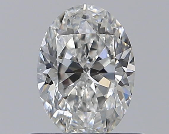 0.51 Carat Oval Natural Diamond with  Cut Diamond in 14KT  view 1
