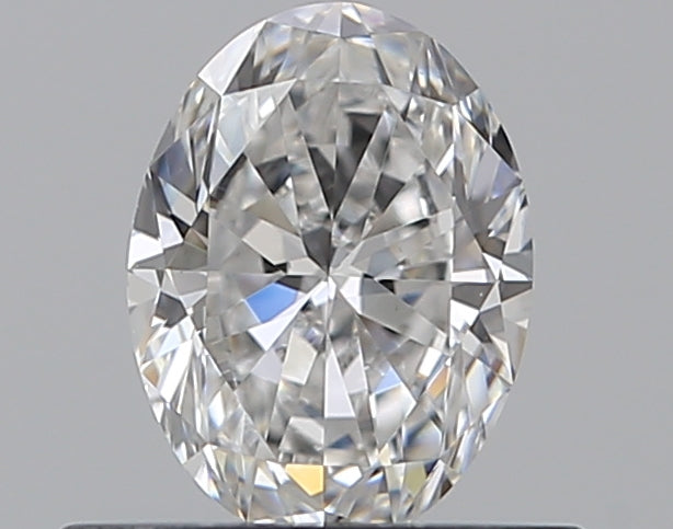 0.51 Carat Oval Natural Diamond with  Cut Diamond in 14KT  view 1
