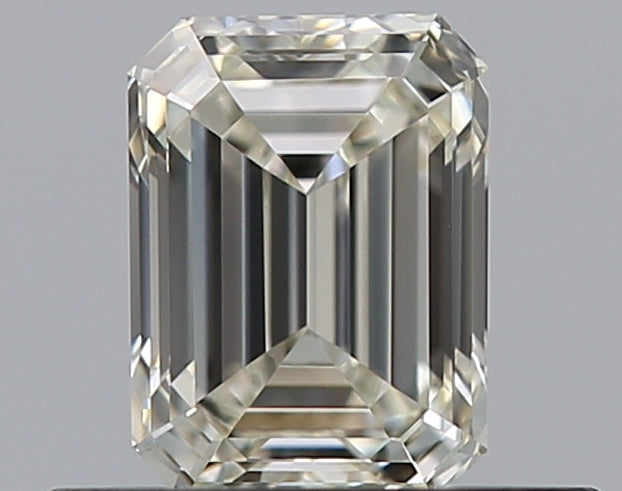 0.49 Carat Emerald Natural Diamond with  Cut Diamond in 14KT  view 1
