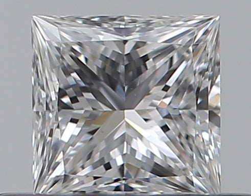 0.3 Carat Princess Natural Diamond with  Cut Diamond in 14KT  view 1

