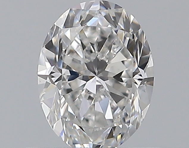 0.5 Carat Oval Natural Diamond with  Cut Diamond in 14KT  view 1
