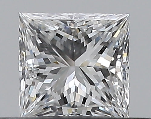 0.32 Carat Princess Natural Diamond with  Cut Diamond in 14KT  view 1
