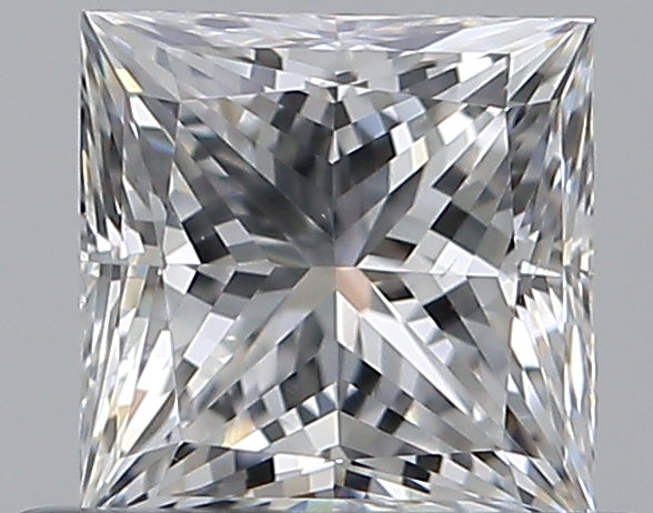0.5 Carat Princess Natural Diamond with  Cut Diamond in 14KT  view 1
