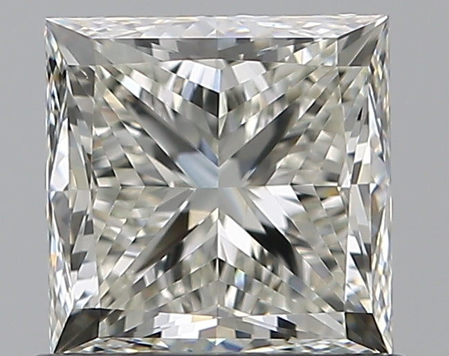 1.01 Carat Princess Natural Diamond with  Cut Diamond in 14KT  view 1
