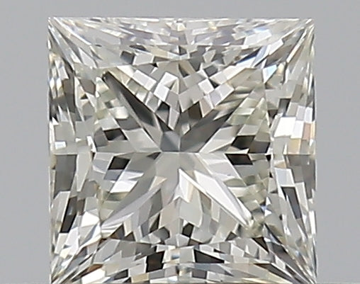 0.46 Carat Princess Natural Diamond with  Cut Diamond in 14KT  view 1
