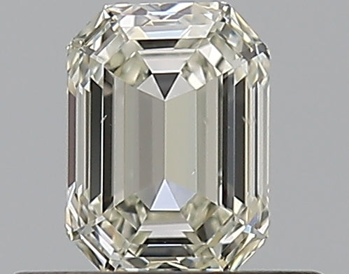 0.41 Carat Emerald Natural Diamond with  Cut Diamond in 14KT  view 1
