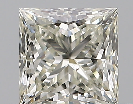 0.52 Carat Princess Natural Diamond with  Cut Diamond in 14KT  view 1
