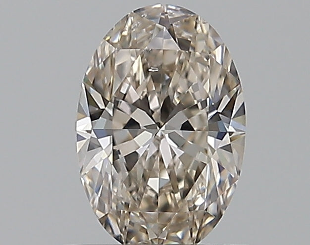 0.51 Carat Oval Natural Diamond with  Cut Diamond in 14KT  view 1
