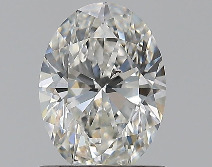0.81 Carat Oval Natural Diamond with  Cut Diamond in 14KT  view 1
