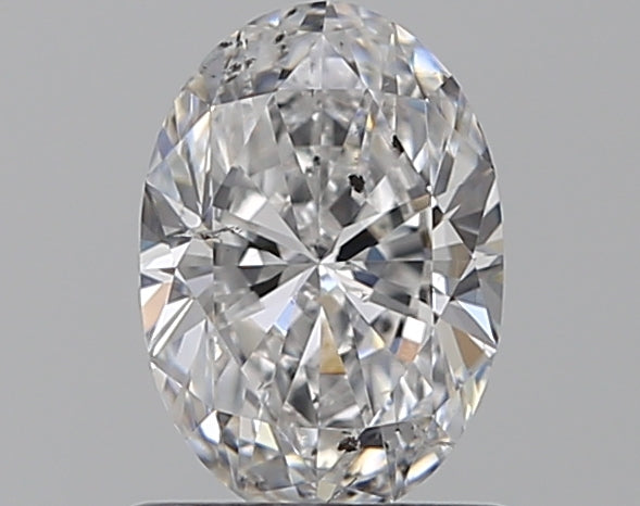 0.8 Carat Oval Natural Diamond with  Cut Diamond in 14KT  view 1
