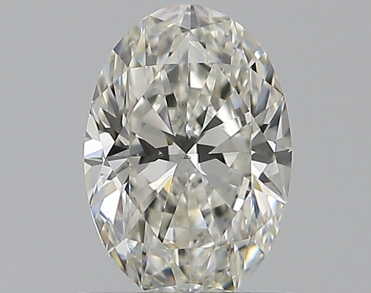 0.6 Carat Oval Natural Diamond with  Cut Diamond in 14KT  view 1
