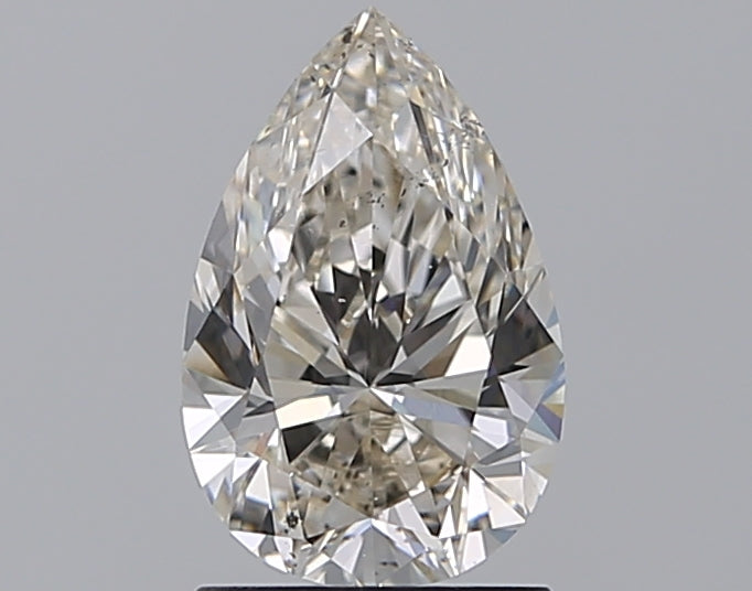 1.5 Carat Pear Natural Diamond with  Cut Diamond in 14KT  view 1
