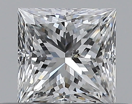 0.31 Carat Princess Natural Diamond with  Cut Diamond in 14KT  view 1
