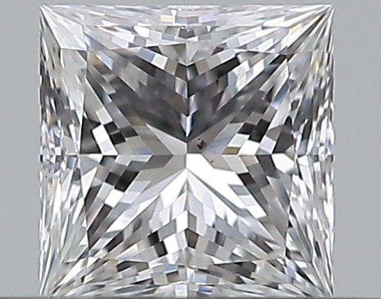 0.41 Carat Princess Natural Diamond with  Cut Diamond in 14KT  view 1
