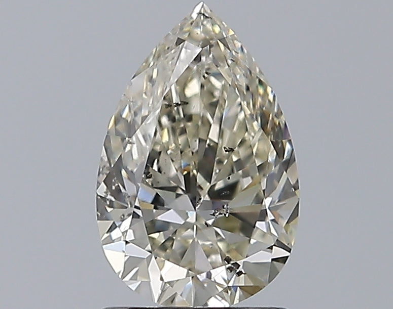 1.3 Carat Pear Natural Diamond with  Cut Diamond in 14KT  view 1

