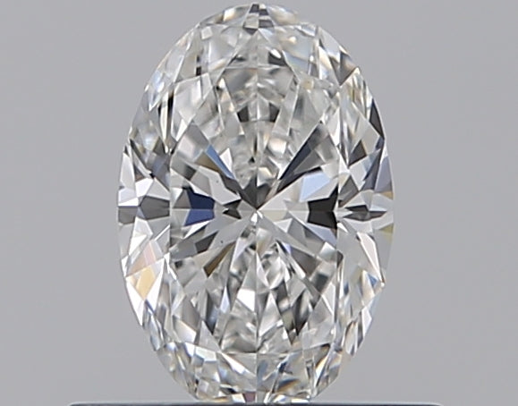 0.5 Carat Oval Natural Diamond with  Cut Diamond in 14KT  view 1

