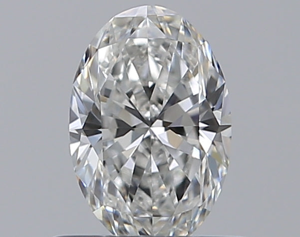 0.52 Carat Oval Natural Diamond with  Cut Diamond in 14KT  view 1
