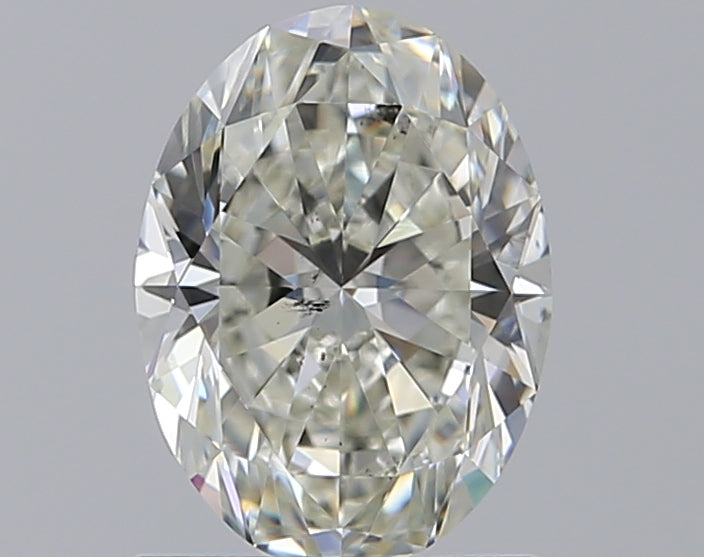 1.2 Carat Oval Natural Diamond with  Cut Diamond in 14KT  view 1
