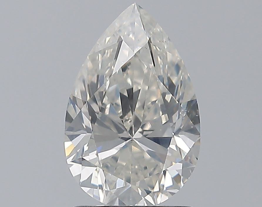 1.5 Carat Pear Natural Diamond with  Cut Diamond in 14KT  view 1
