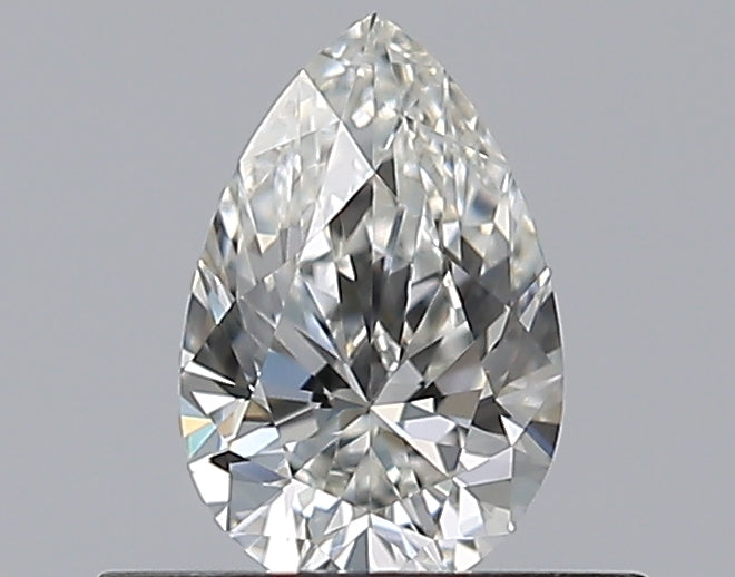 0.38 Carat Pear Natural Diamond with  Cut Diamond in 14KT  view 1
