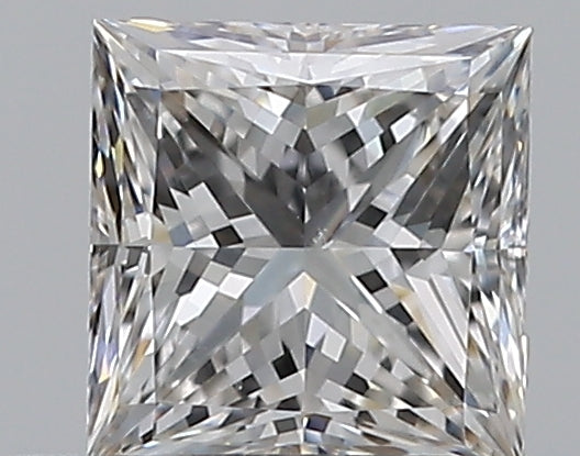 0.46 Carat Princess Natural Diamond with  Cut Diamond in 14KT  view 1
