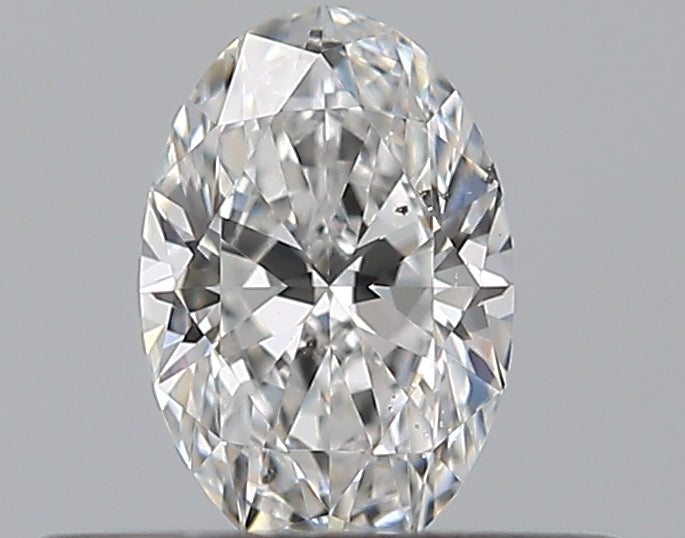 0.3 Carat Oval Natural Diamond with  Cut Diamond in 14KT  view 1

