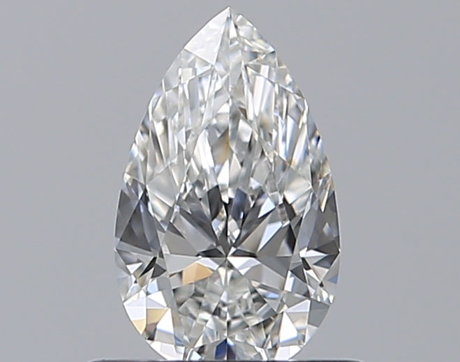 0.51 Carat Pear Natural Diamond with  Cut Diamond in 14KT  view 1
