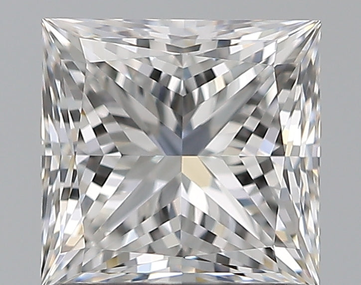 1.02 Carat Princess Natural Diamond with  Cut Diamond in 14KT  view 1
