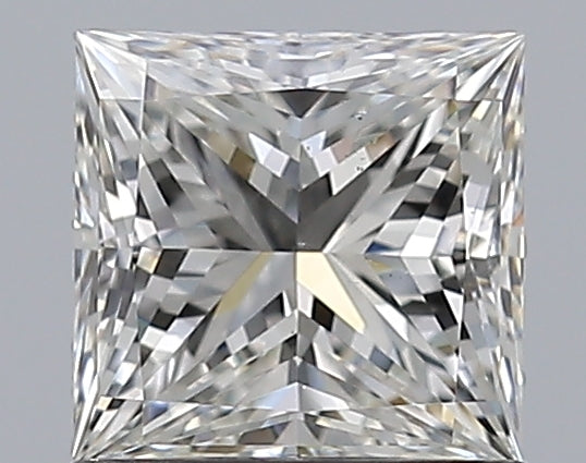 1.01 Carat Princess Natural Diamond with  Cut Diamond in 14KT  view 1
