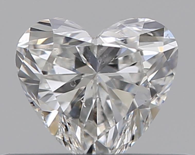 0.3 Carat Heart Natural Diamond with  Cut Diamond in 14KT  view 1

