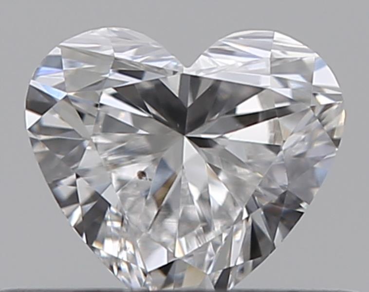 0.3 Carat Heart Natural Diamond with  Cut Diamond in 14KT  view 1
