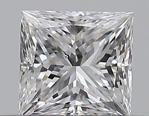 0.3 Carat Princess Natural Diamond with  Cut Diamond in 14KT  view 1
