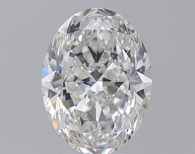 4.01 Carat Oval Natural Diamond with  Cut Diamond in 14KT  view 1
