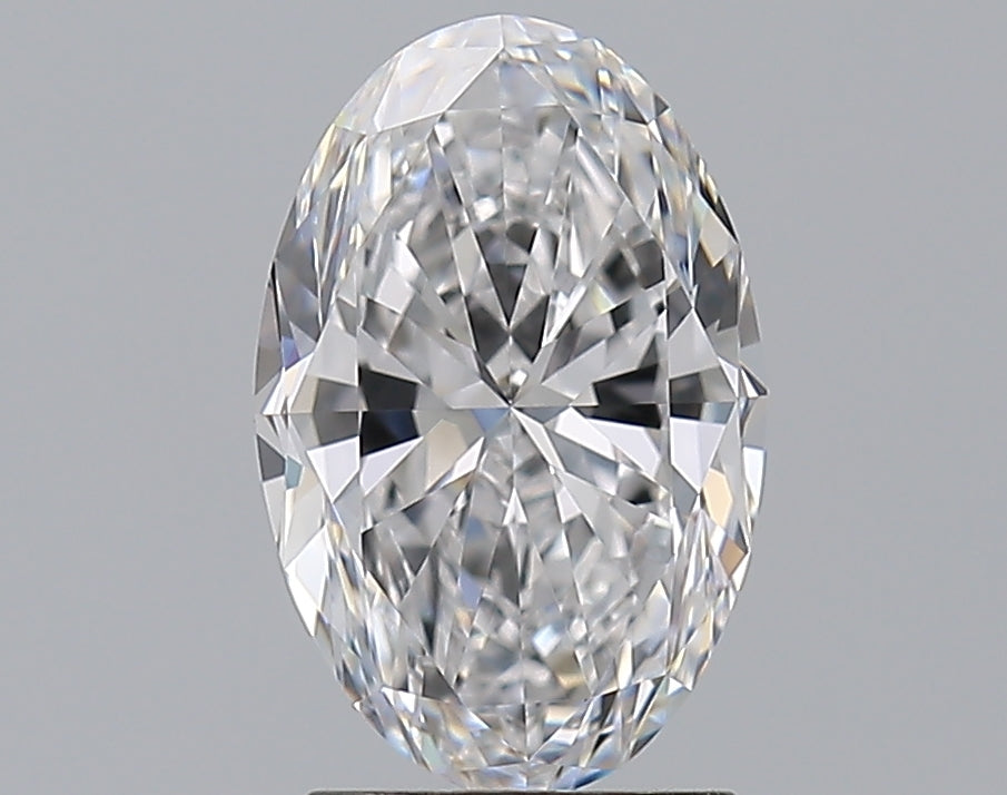 2.2 Carat Oval Natural Diamond with  Cut Diamond in 14KT  view 1
