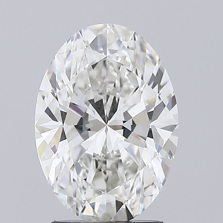 2.02 Carat Oval Lab Diamond with  Cut Diamond in 14KT  view 1
