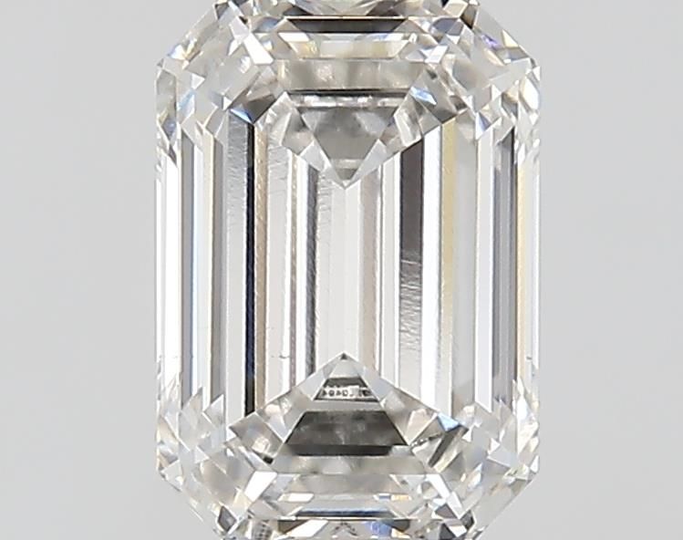 1.22 Carat Emerald Lab Diamond with  Cut Diamond in 14KT  view 1
