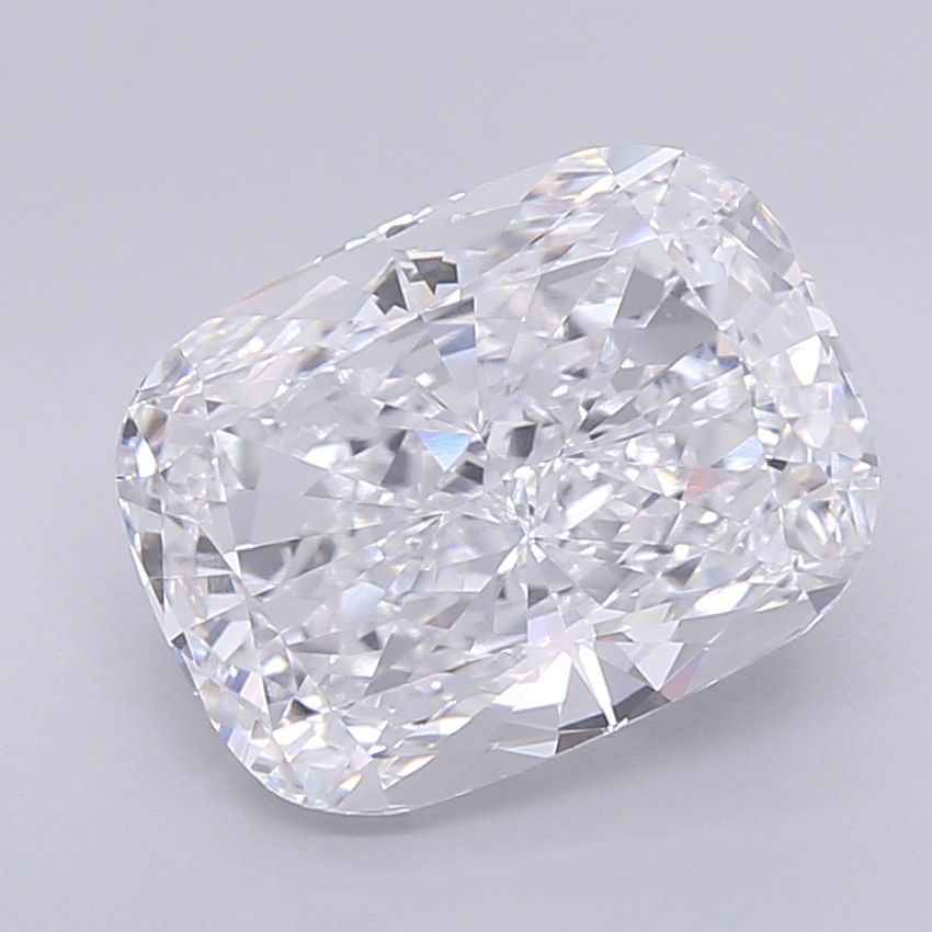 4.27 Carat Cushion Lab Diamond with  Cut Diamond in 14KT  view 1
